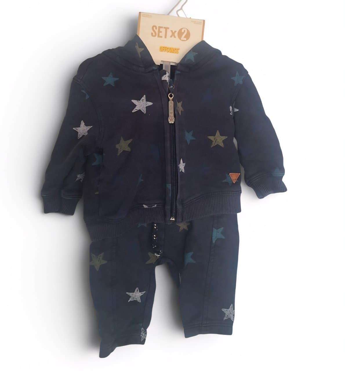 Set 2 piezas Offcorss azul estrellas 0-3m