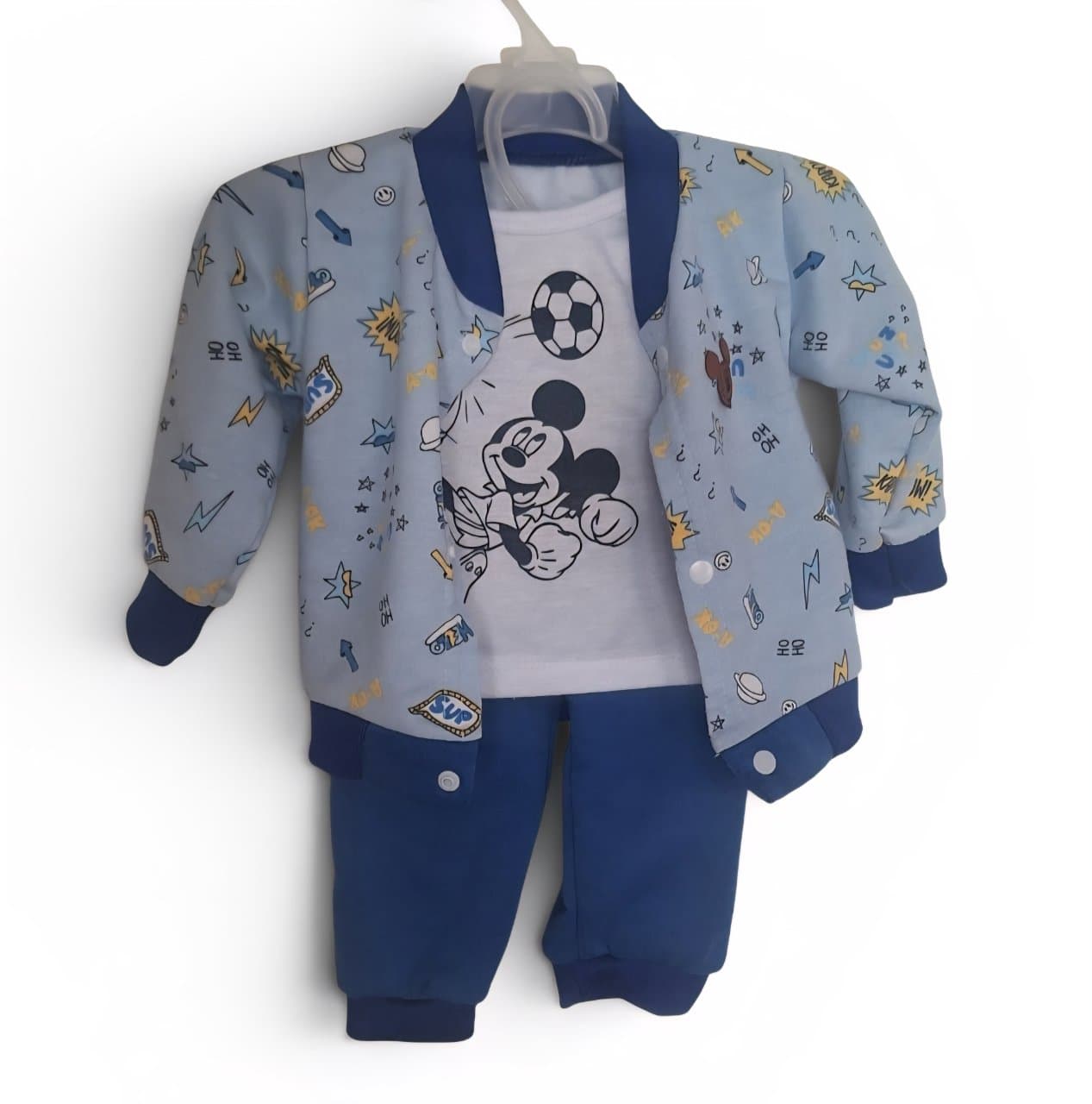 Set Mickey 3 piezas para bebé 3-6 meses