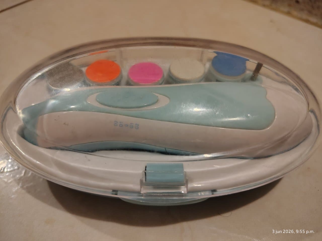 Lima de Uñas Eléctrica para Bebé con Cabezales