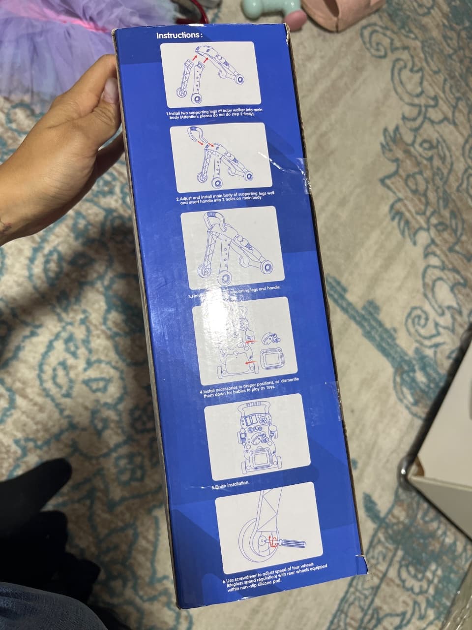 Caminador Multifuncional Huanger Rosa +6 Meses